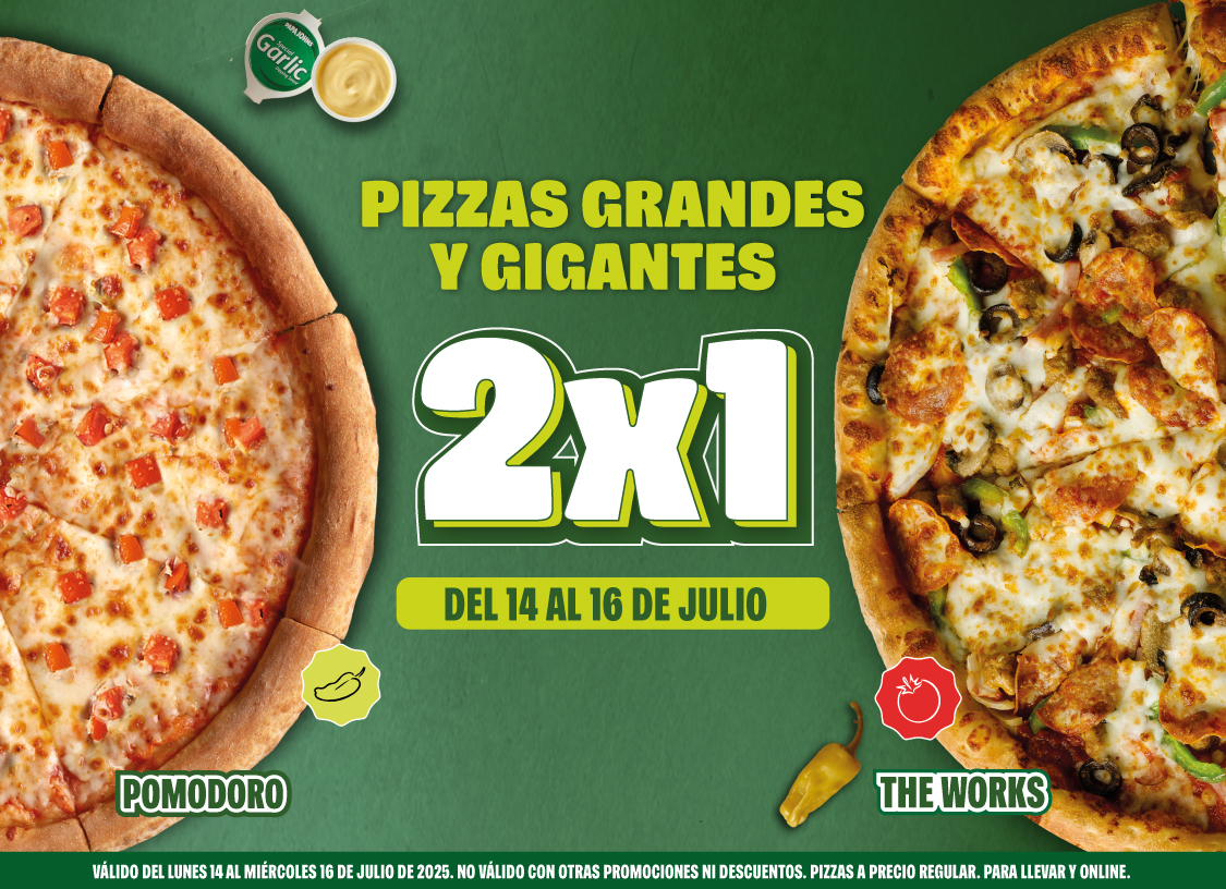 2x1 en Grandes y Gigantes